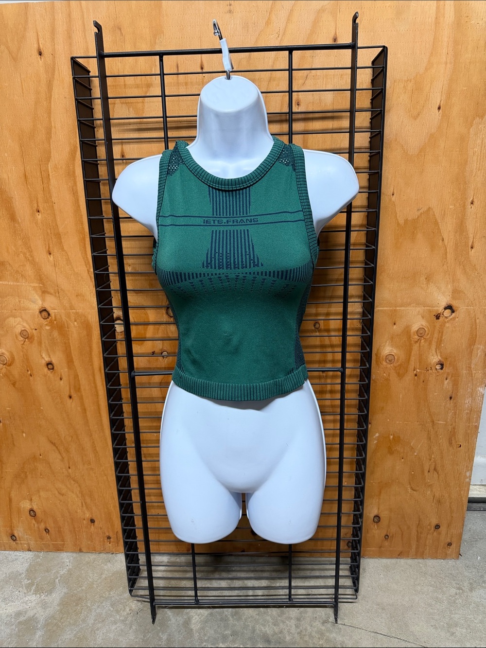 Green Ribbed Seamless Crop Tank Top - Women